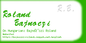 roland bajnoczi business card